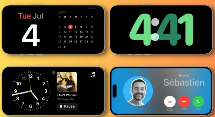 咸安苹果手机维修分享iOS17横屏充电待机显示有什么好处 