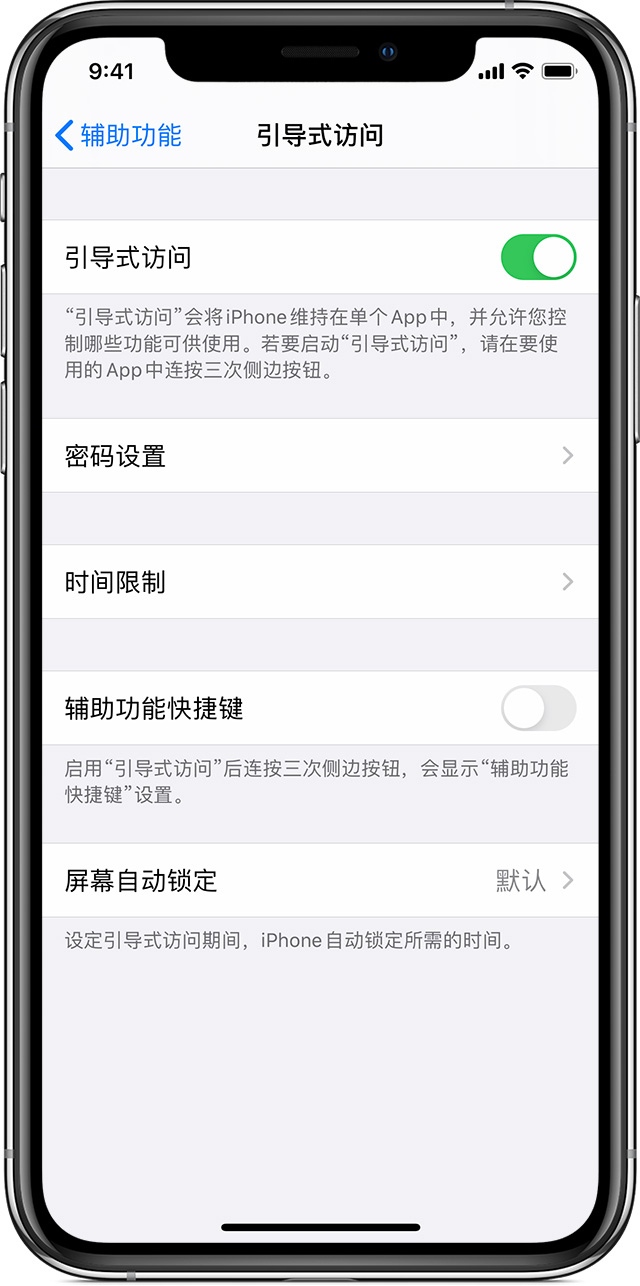 咸安苹果手机维修分享如何在 iPhone 上退出引导式访问 