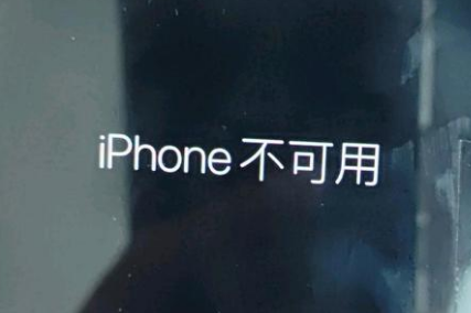 咸安苹果服务网点分享锁屏界面显示“iPhone 不可用”如何解决 